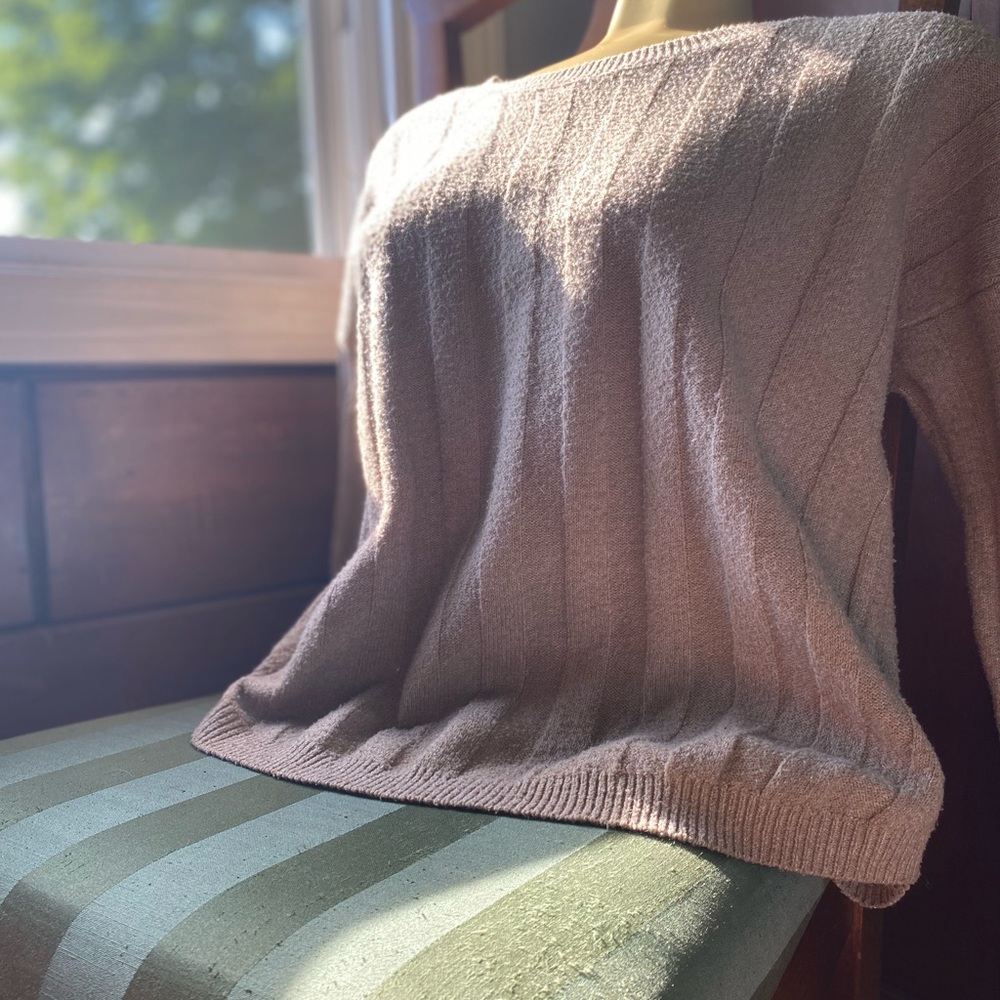 Brown laced back Fall Sweater